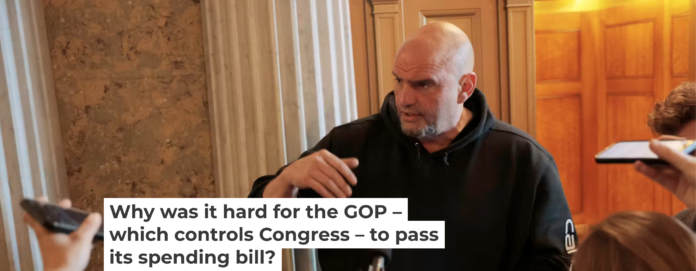 U.S. Sen. John Fetterman of Pennsylvania was one of 10 Democrats who voted to break the filibuster on the GOP funding bill. Anna Moneymaker/Getty Images